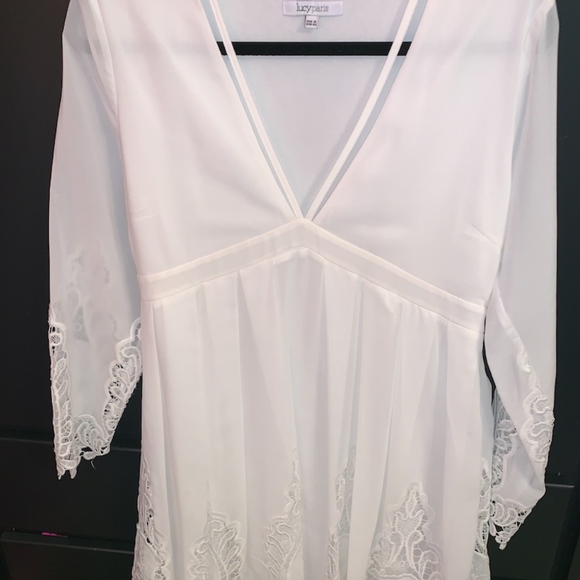 Lucy Paris Dresses & Skirts - Lucy Paris Crochet Lace Trim BoHo Dress